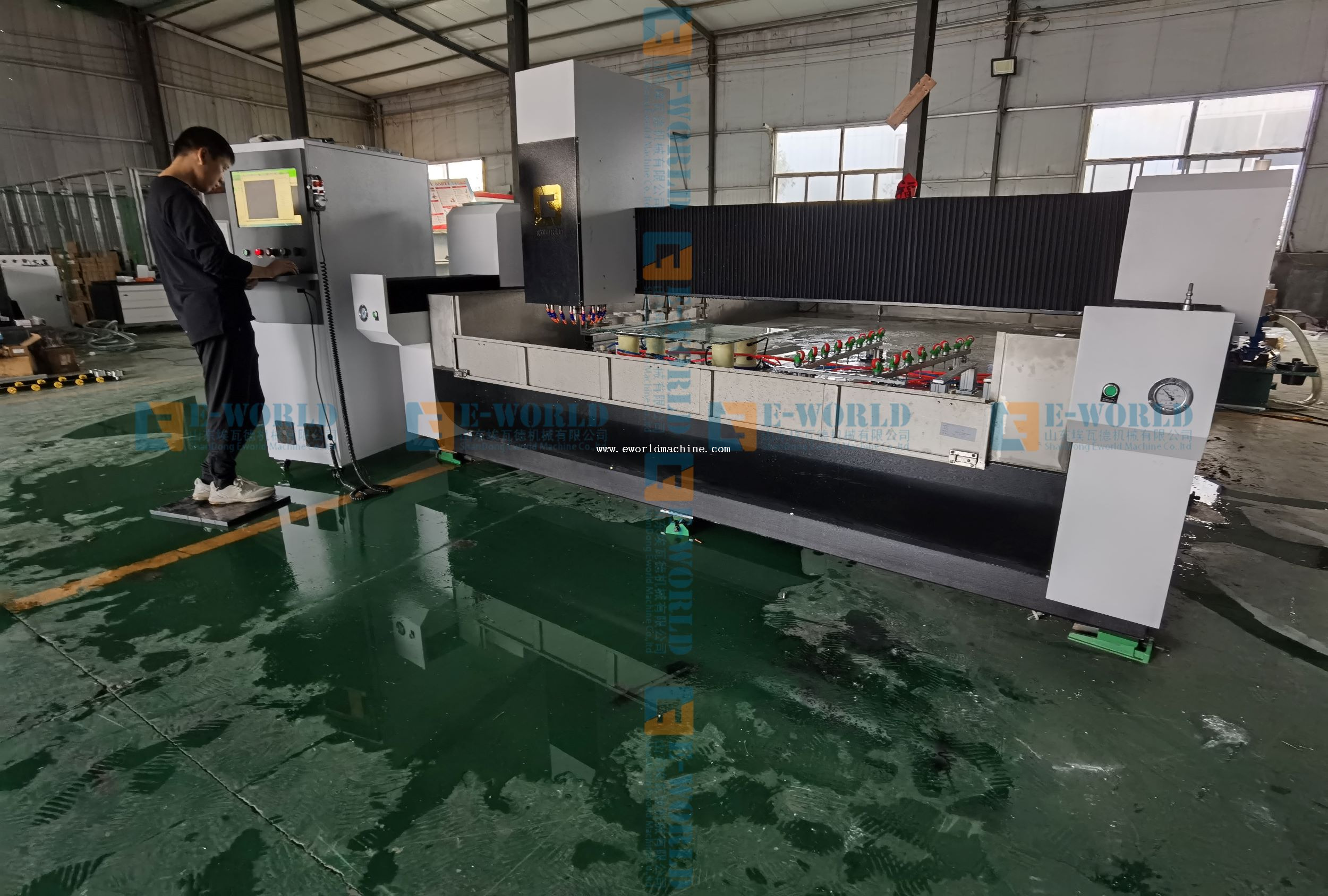 High Speed CNC Glass Working Processing Center