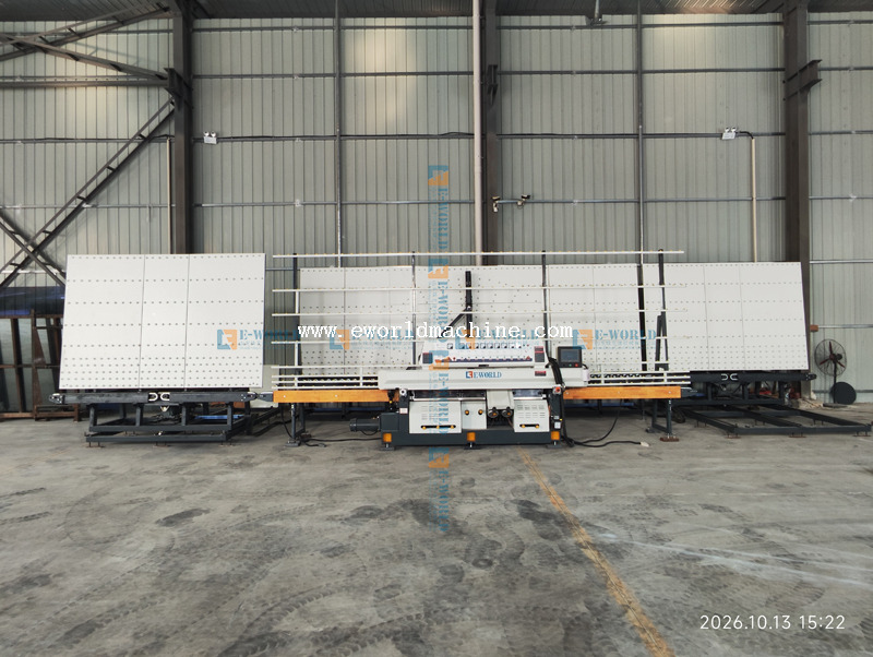 Automatic Glass edging machine with four side turnable convey table