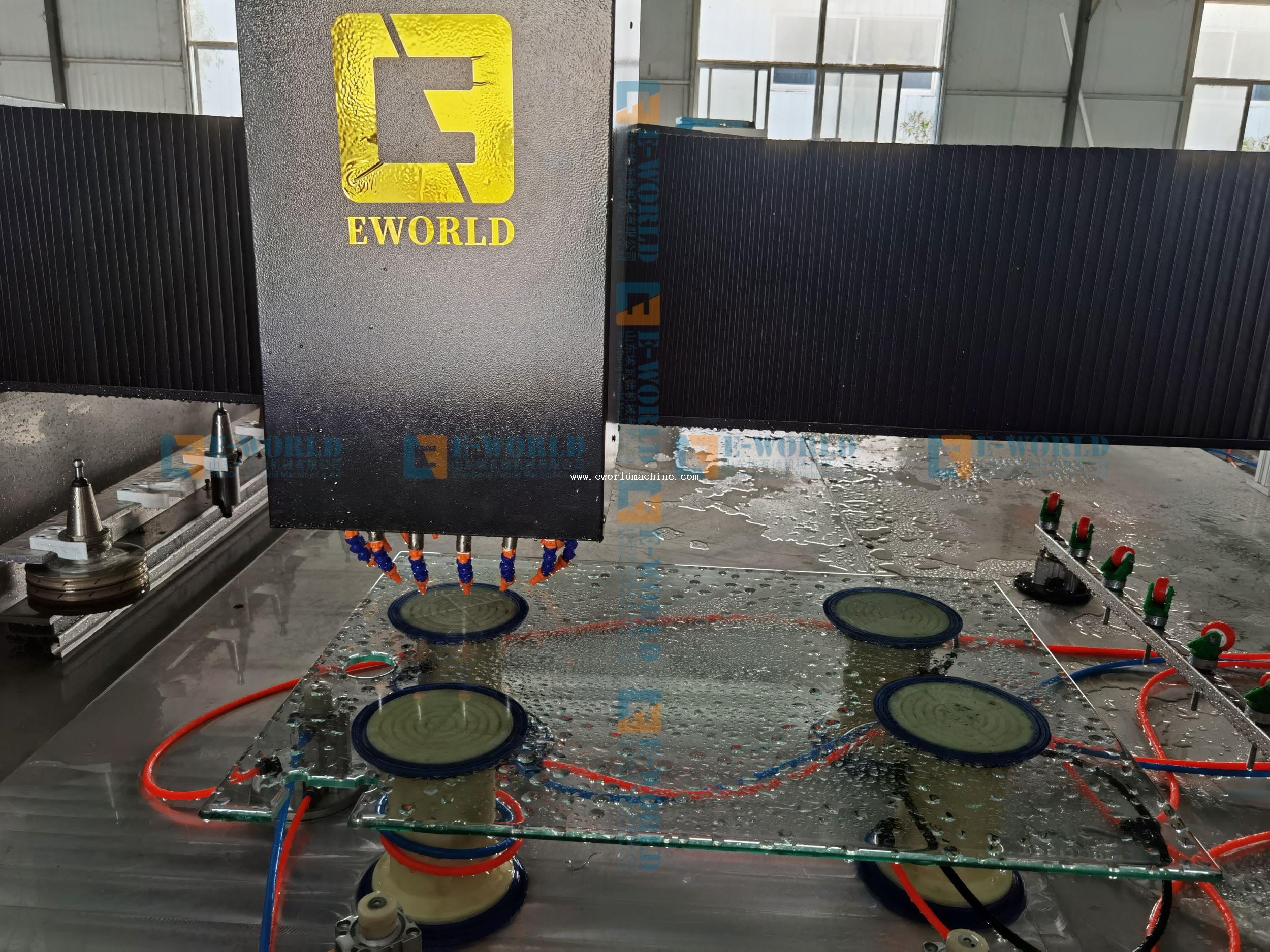 High Speed CNC Glass Working Processing Center