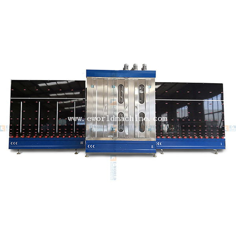 Vertical glass washing and drying machine