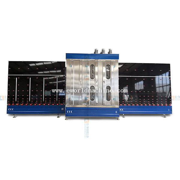 Vertical glass washing and drying machine