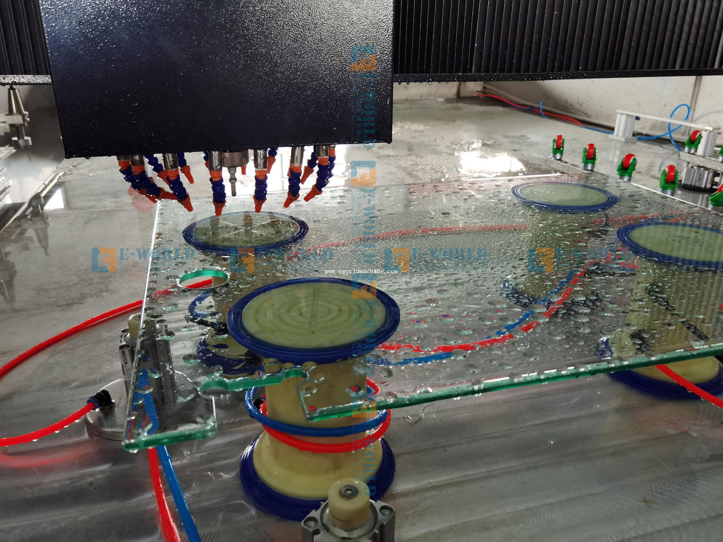 High Speed CNC Glass Working Processing Center