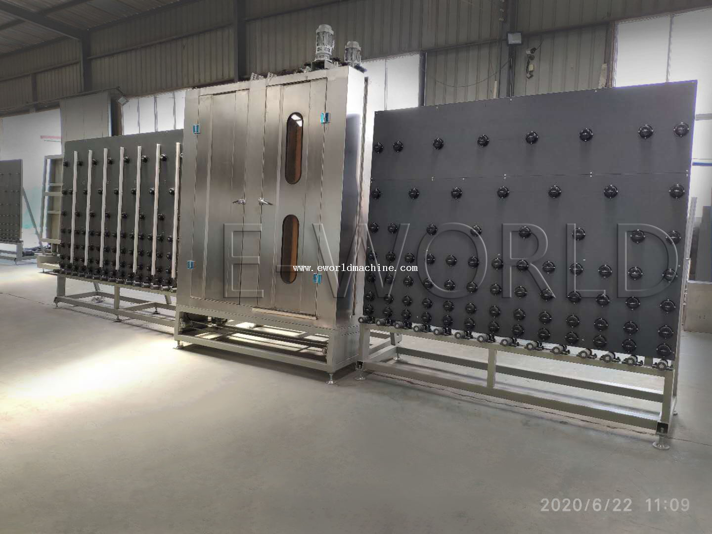 Open Top LOW-E Vertical Glass Washing Cleaning And Drying Machine