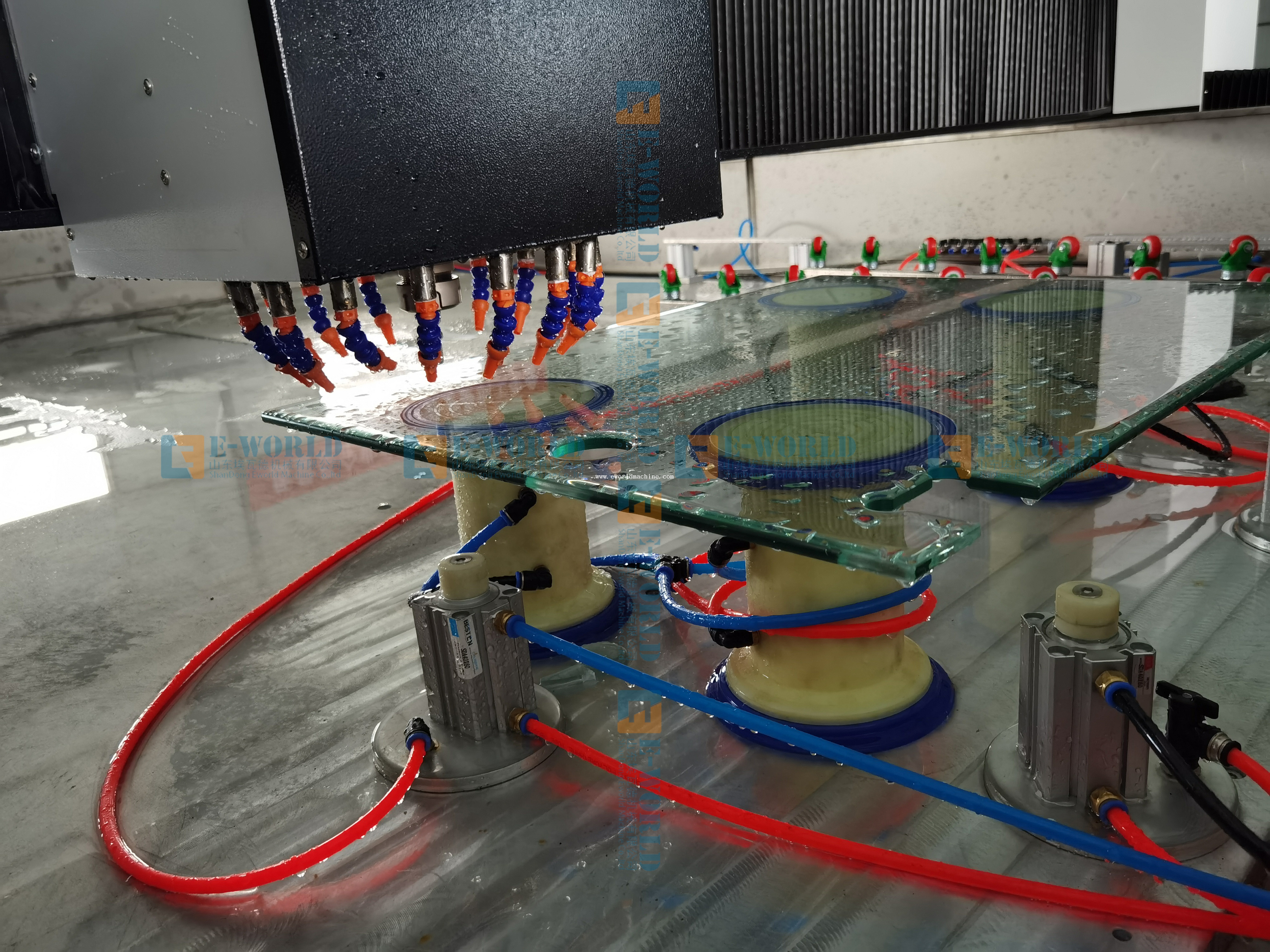 High Speed CNC Glass Working Processing Center